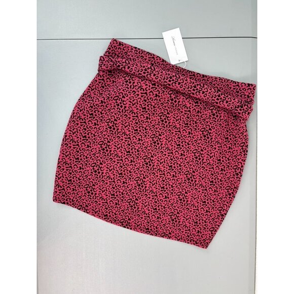 Lover's + Friends women's XL pink animal print knit fitted mini skirt NWT - Picture 6 of 6